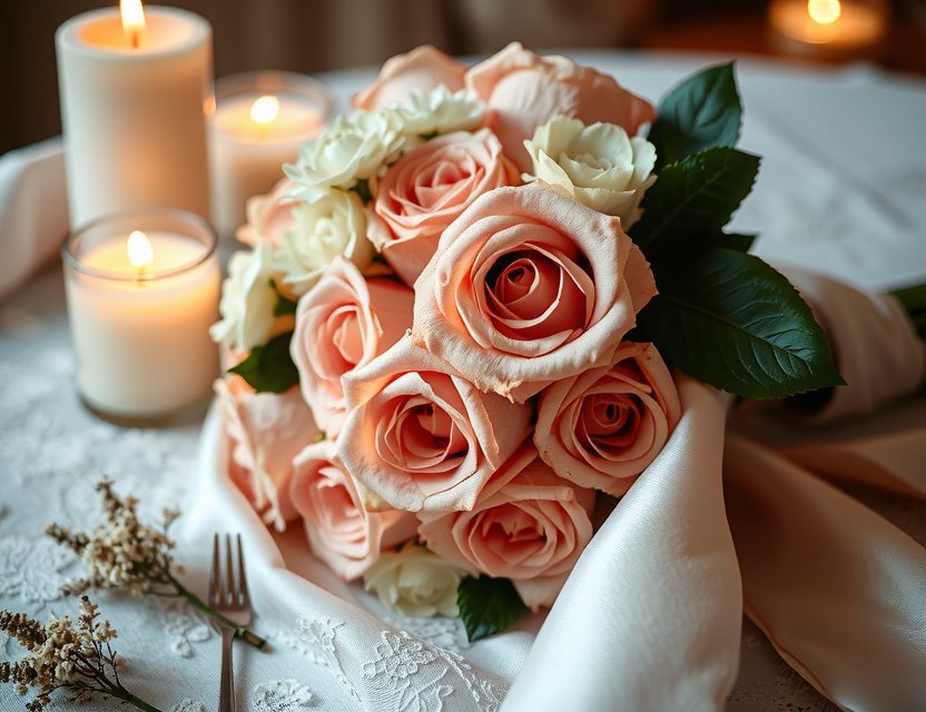 Romantic Gestures - Delicate blush pink roses for intimate moments